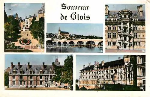 AK / Ansichtskarte Blois Loir et Cher Escalier Denis Papin Escalier d Honneur Facade Louis XII Aile Francois Ier Kat. Blois