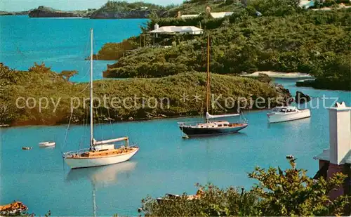 AK / Ansichtskarte Bermuda Panorama Kueste Segelboote Kat. Bermuda
