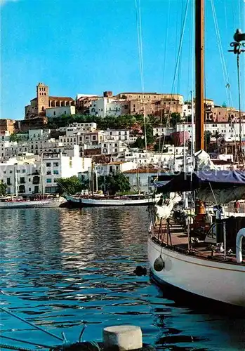 AK / Ansichtskarte Ibiza Islas Baleares Vista parcial de la Ciudad il puerto Kat. Ibiza