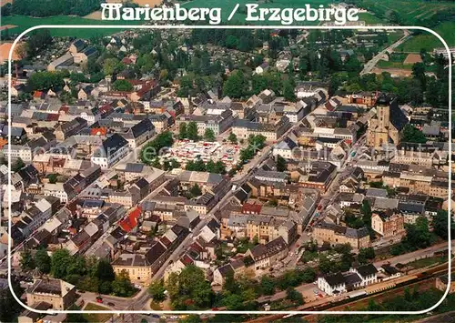 AK / Ansichtskarte Marienberg Erzgebirge Fliegeraufnahme Kat. Marienberg