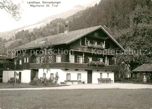 AK / Ansichtskarte Mayrhofen Zillertal Landhaus Schneeberger Kat. Mayrhofen