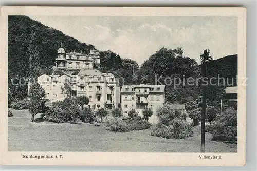 AK / Ansichtskarte Schlangenbad Taunus Villenviertel Kat. Schlangenbad