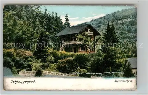 AK / Ansichtskarte Schlangenbad Taunus Schweizerhaus Kat. Schlangenbad