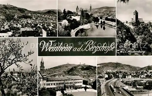 AK / Ansichtskarte Weinheim Bergstrasse Wachenburg Schloss Panoramen Kat. Weinheim