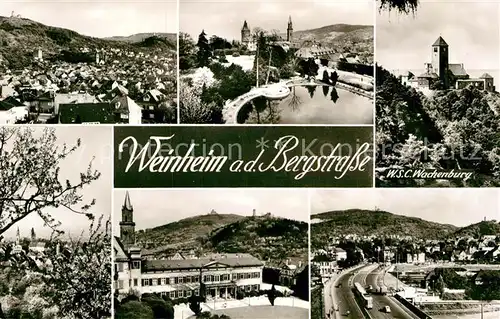 AK / Ansichtskarte Weinheim Bergstrasse Wachenburg Panoramen Schloss Kat. Weinheim