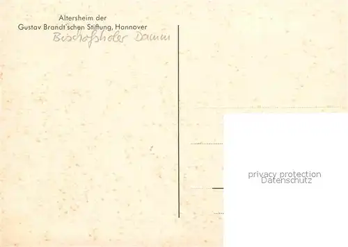 AK / Ansichtskarte Hannover Altersheim der Gustav Brandt schen Stiftung Kat. Hannover