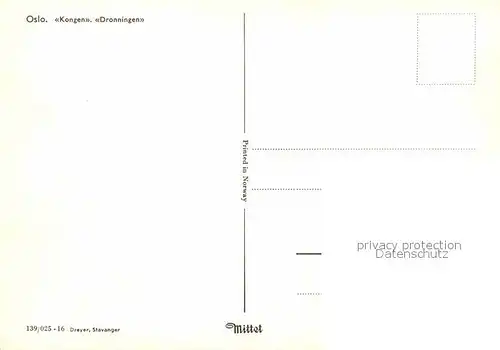 AK / Ansichtskarte Oslo Norwegen Kongen Dronningen Hafen Kat. Oslo