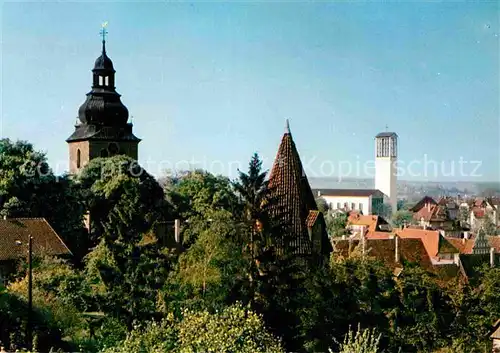 AK / Ansichtskarte Bad Salzuflen Reform Kirche Katzenturm 15. Jhdt. Kath Kirche Kurort Teutoburger Wald Kat. Bad Salzuflen