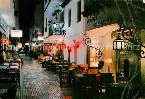 AK / Ansichtskarte Torremolinos Calle del Cauce de noche Kat. Malaga Costa del Sol