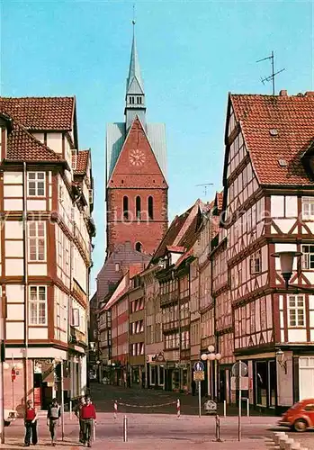 AK / Ansichtskarte Hannover Kramerstrasse Fachwerkhaeuser Altstadt Turm Marktkirche Kat. Hannover