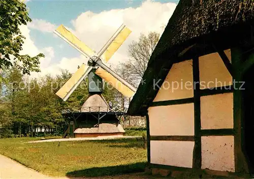 AK / Ansichtskarte Cloppenburg Kokerwindmuehle Heuerhaus Museumsdorf Niedersaechsisches Freilichtmuseum Kat. Cloppenburg