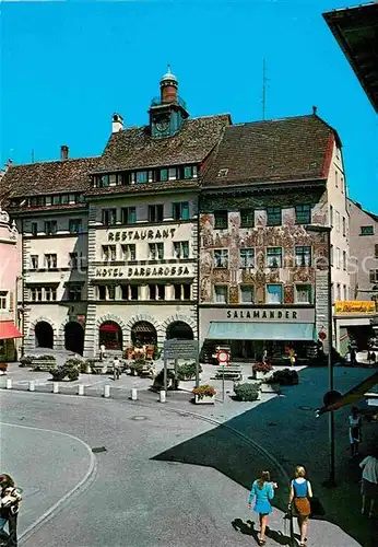AK / Ansichtskarte Konstanz Bodensee Altstadt Restaurant Hotel Barbarossa Fassadenmalerei Kat. Konstanz