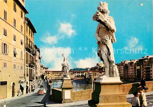 AK / Ansichtskarte Firenze Toscana Statue del ponte Santa Trinita Kat. Firenze