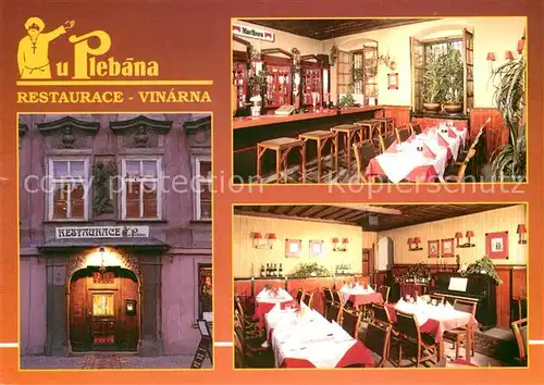 AK / Ansichtskarte Prag Prahy Prague Restaurant U Plebana Kat. Praha