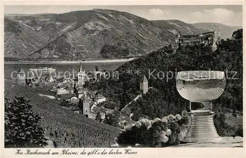 AK / Ansichtskarte Bacharach Rhein Panorama Weinschoppen Kat. Bacharach