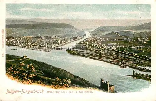AK / Ansichtskarte Bingerbrueck Rhein Nahemuendung in den Rhein Kat. Bingen am Rhein