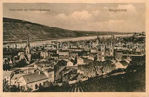 AK / Ansichtskarte Bingerbrueck Rhein Niederwald mit Nationaldenkmal Kat. Bingen am Rhein