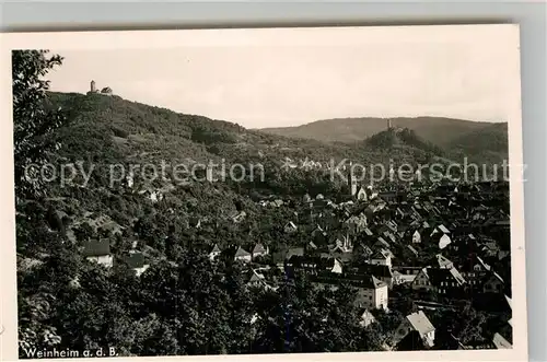 AK / Ansichtskarte Weinheim Bergstrasse Panorama Kat. Weinheim