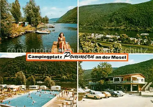 AK / Ansichtskarte Pommern Mosel Campingplatz Panorama Anlegestelle Freibad Reception Kat. Pommern