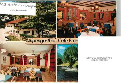 AK / Ansichtskarte Aschau Chiemgau Alpengasthof Cafe Brucker Kat. Aschau i.Chiemgau