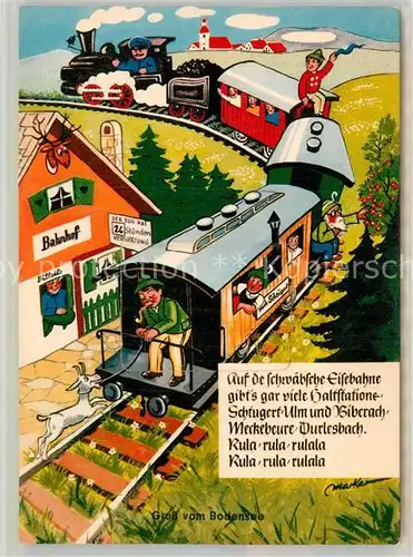AK / Ansichtskarte Bodensee Schwaebische Eisenbahn  Kat. Bodensee