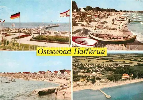 AK / Ansichtskarte Haffkrug Ostseebad Strand Fliegeraufnahme Seebruecke Kat. Scharbeutz