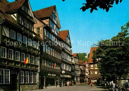 AK / Ansichtskarte Hann. Muenden Fachwerkhaeuser Kirchplatz Kat. Hann. Muenden