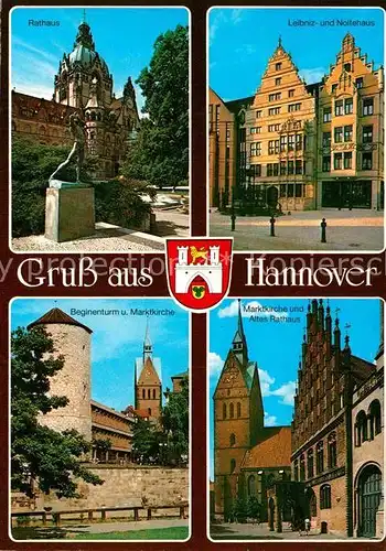 AK / Ansichtskarte Hannover Rathaus Leibniz  Noltehaus Marktkirche Altes Rathaus  Kat. Hannover