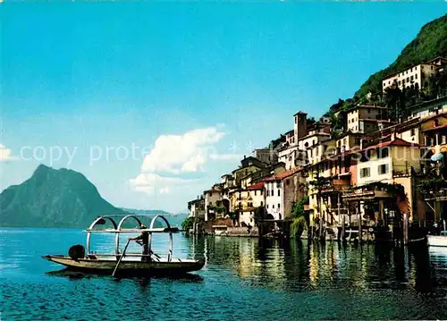 AK / Ansichtskarte Gandria TI Haeuser am See Lago di Lugano