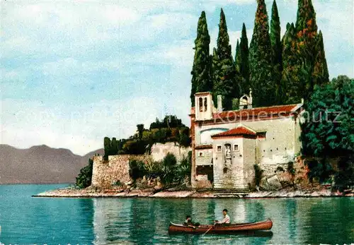 AK / Ansichtskarte San Vigilio Lago di Garda Kirche am See