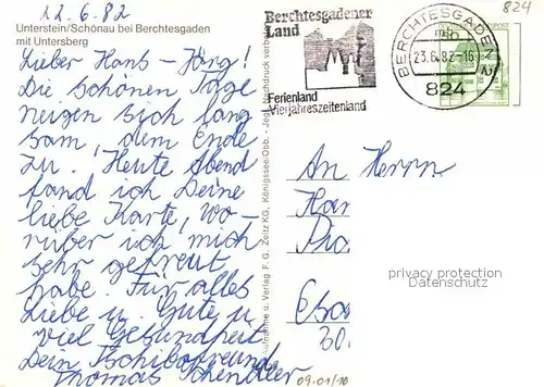 AK / Ansichtskarte Unterstein Schoenau Ortspartie mit Untersberg