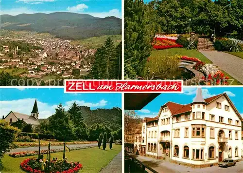 AK / Ansichtskarte Zell Harmersbach Fliegeraufnahme Park Erholungsheim Hotel Hirsch Kat. Zell am Harmersbach