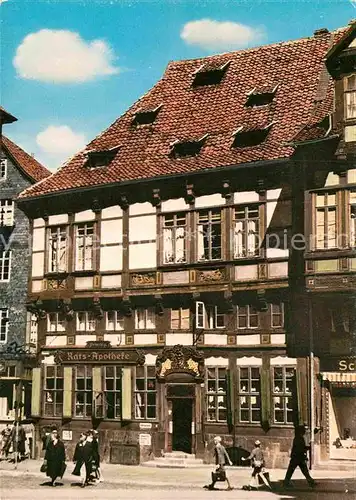 AK / Ansichtskarte Alt Hildesheim Ratsapotheke Fachwerkhaus Historisches Gebaeude