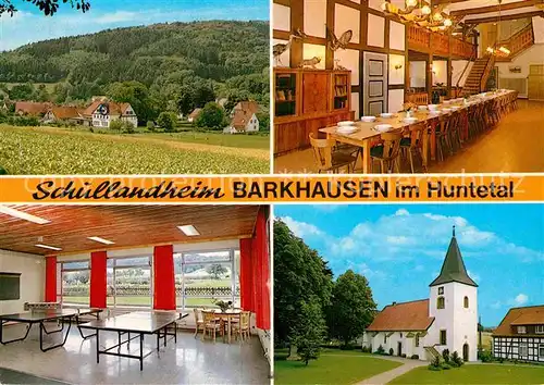 AK / Ansichtskarte Barkhausen Wittlage Schullandheim Speisesaal Tischtennis Kirche Kat. Bad Essen