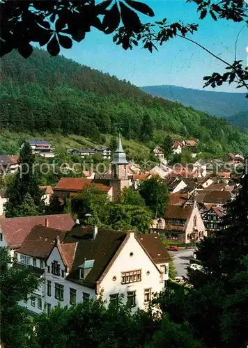 AK / Ansichtskarte Bad Herrenalb Ortsansicht mit Kirche Kurort im Schwarzwald Kat. Bad Herrenalb