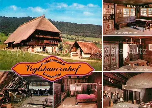 AK / Ansichtskarte Gutach Schwarzwald Schwarzwaelder Freilichtmuseum Vogtsbauernhof Lorenzenhof 16. Jhdt. Kat. Gutach