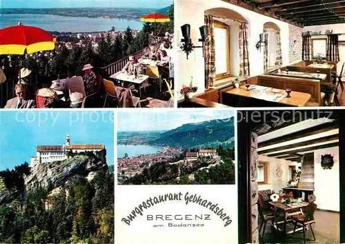 AK / Ansichtskarte Bregenz Bodensee Burgrestaurant Gebhardsberg Terrasse