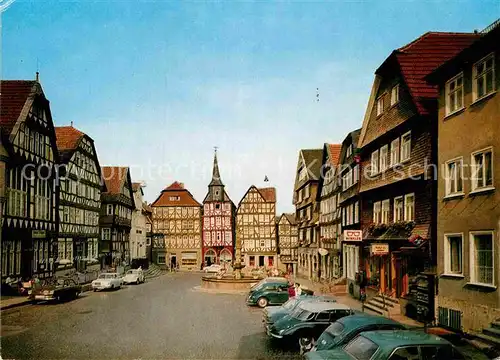 AK / Ansichtskarte Fritzlar Marktplatz Fachwerkhaeuser Altstadt Kat. Fritzlar