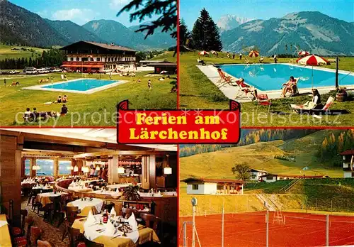 AK / Ansichtskarte Erpfendorf Gasthof Laerchenhof Swimming Pool Tennisplatz Alpen Kat. Kirchdorf in Tirol