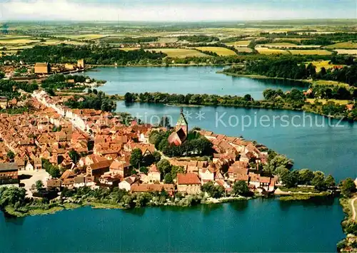 AK / Ansichtskarte Moelln Lauenburg Kneipp Luftkurort Naturpark Lauenburgische Seen Fliegeraufnahme Kat. Moelln