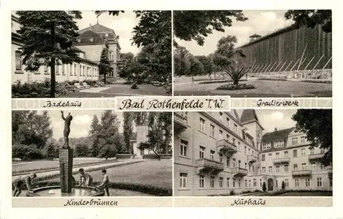 AK / Ansichtskarte Bad Rothenfelde Badehaus Gradierwerk Kinderbrunnen Kurhaus Kat. Bad Rothenfelde