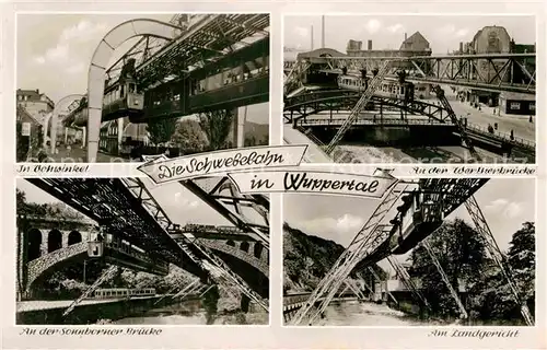 AK / Ansichtskarte Wuppertal Im Vohwinkel Wertherbruecke Sonnborner Bruecke Am Landgericht Kat. Wuppertal