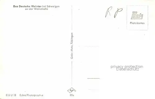 AK / Ansichtskarte Schweigen Rechtenbach Das Deutsche Weintor Kat. Schweigen Rechtenbach