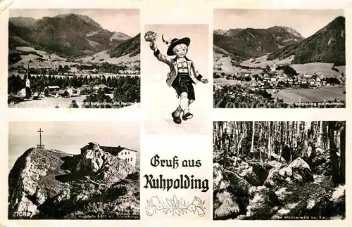 AK / Ansichtskarte Ruhpolding mit Hochfelln Gipfelkreuz Im Maerchenwald Kat. Ruhpolding