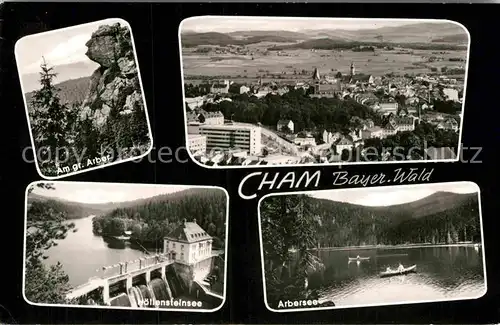 AK / Ansichtskarte Cham Oberpfalz Gr Arber Panorama Hoellensteinsee Arbersee Kat. Cham