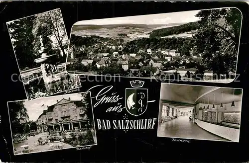 AK / Ansichtskarte Bad Salzschlirf Kurpark Badehof Brunnen Panorama Kat. Bad Salzschlirf