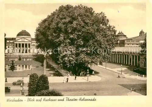 AK / Ansichtskarte Wiesbaden Kurhaus und Theater Kolonnade Kat. Wiesbaden