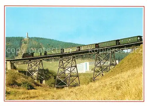 AK / Ansichtskarte Eisenbahn Oberwiesenthaler Bruecke  Kat. Eisenbahn