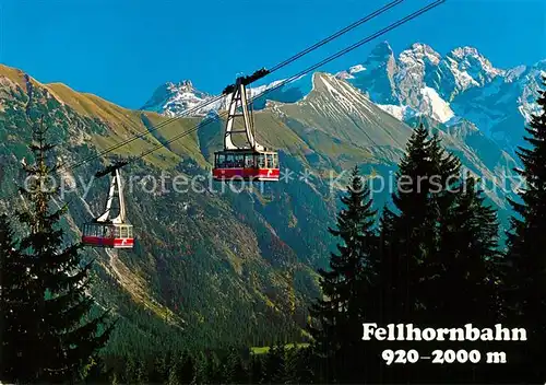 AK / Ansichtskarte Seilbahn Fellhorn Oberstdorf Allgaeuer Alpen  Kat. Bahnen