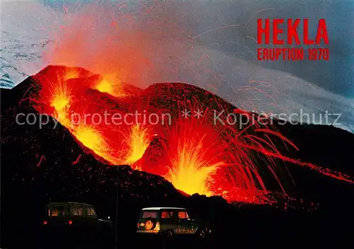 AK / Ansichtskarte Vulkane Geysire Vulcans Geysers Hekla Eruption Lava Fountains  Kat. Natur
